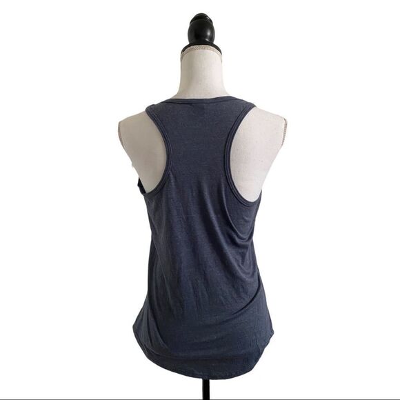 Anvil Tri Blend Racerback Tank Top Heather Navy Blue Women’s US Size Medium - Picture 4 of 5